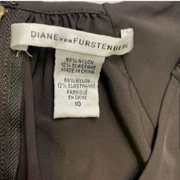 Diane Von Furstenberg Sleek Chocolate Mini Dress- 10 US - Picture 7 of 13